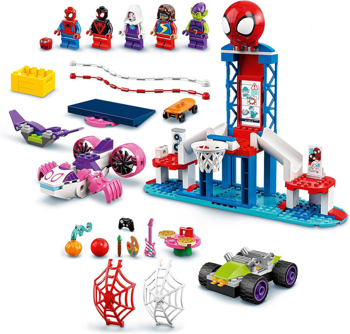 LEGO 10784 Marvel Spidey und Seine Super-Freunde, Spider-Mans Hauptquartier, Spielzeug zum Bauen ab