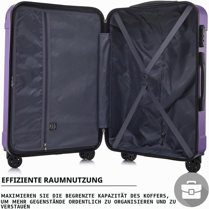Trolley Koffer Suitcase, Reisekoffer, Rollkoffer Handgepäck, Hartschalenreisekoffer mit 4 Rollen 360