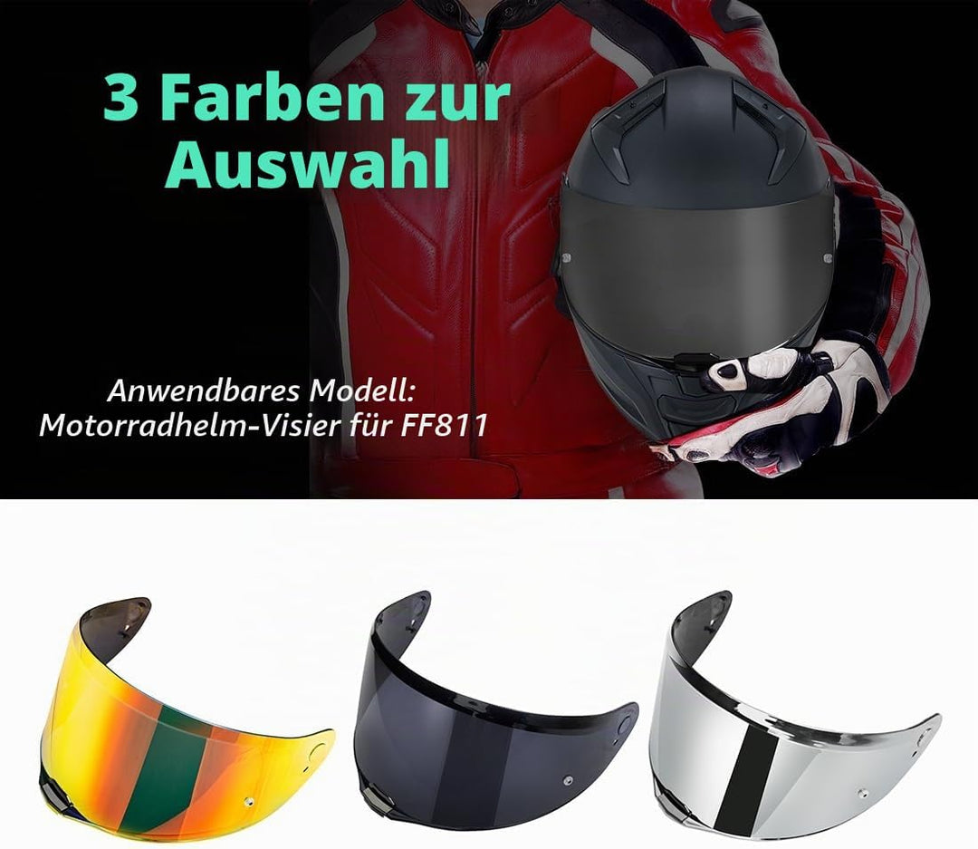 VCOROS Motorradhelm Visier,Helmvisier für LS2 FF811/vector 2/Citation II,Motorrad Windschutz Helm Ob