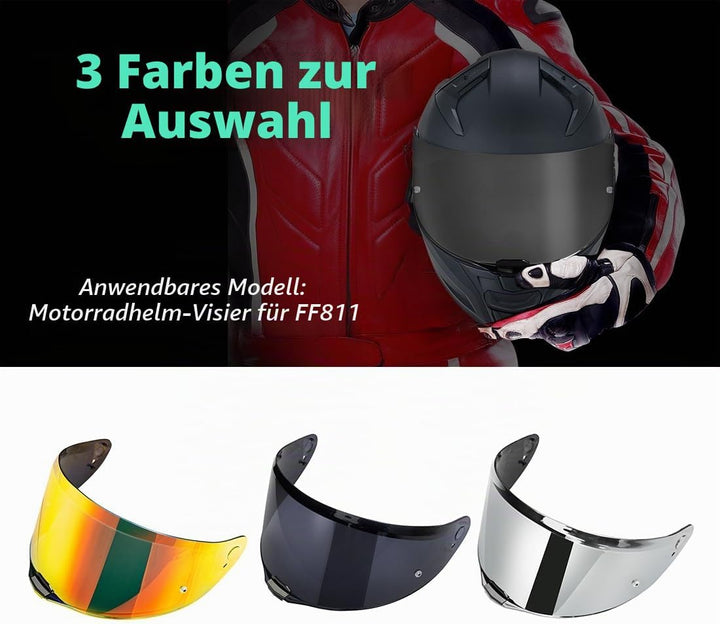 VCOROS Motorradhelm Visier,Helmvisier für LS2 FF811/vector 2/Citation II,Motorrad Windschutz Helm Ob