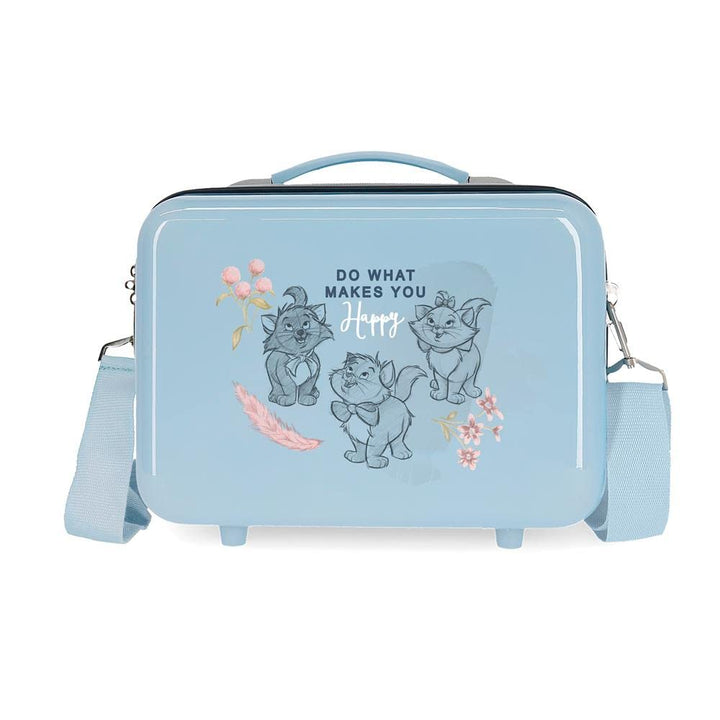 Disney Aristogatos Kulturbeutel, anpassbar, mit Schultertasche, Blau, 29 x 21 x 15 cm, starr, ABS 9,