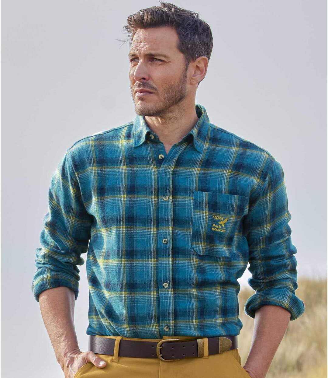 ATLAS FOR MEN - Kariertes Hemd aus Flanell - Langärmelig - Verfügbar in grossen Grössen von M bis 5X