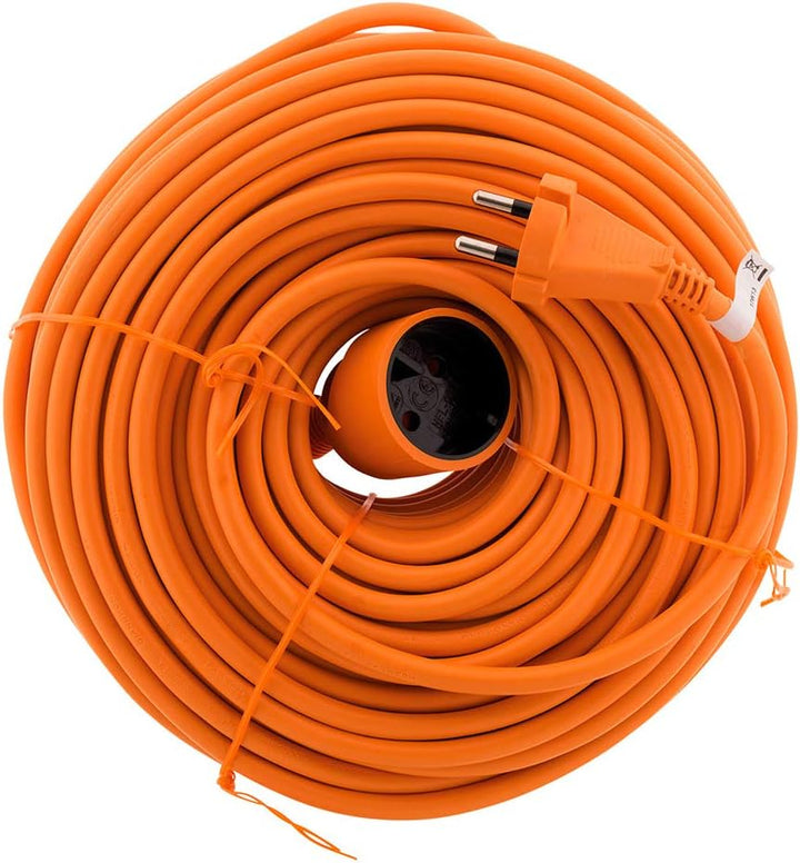 Zenitech Verlängerungskabel, 16 A, HO5VV-F, 2 x 1,5 mm², Orange, 50 m. Einzigartig, Einzigartig