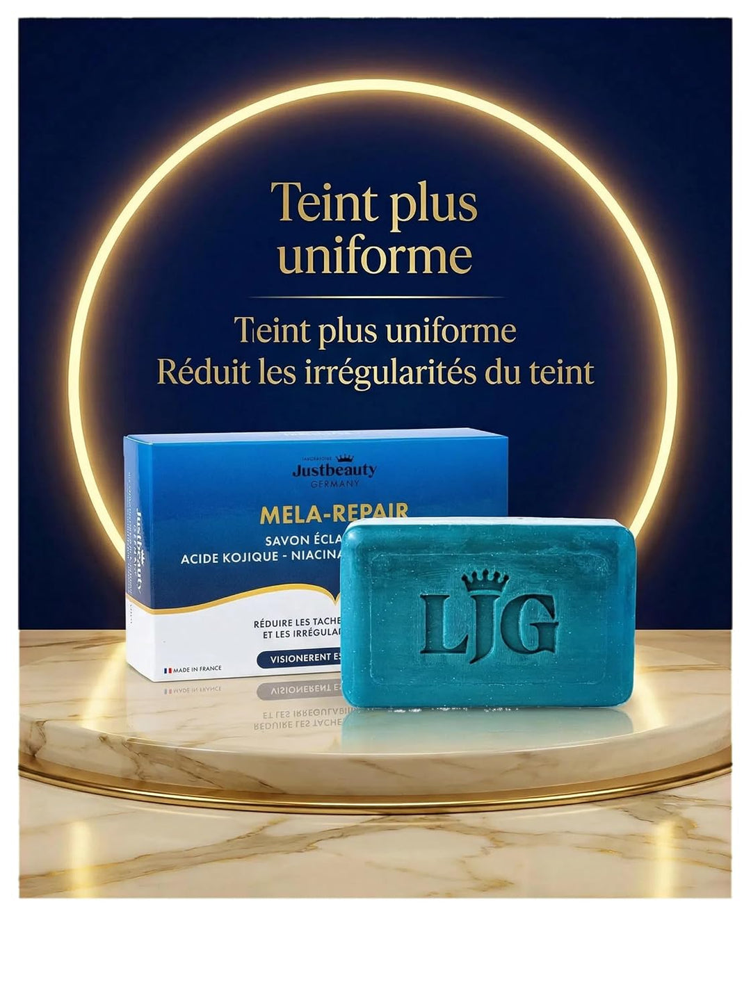 "Aufhellende Luxus-Seife – Mela-Repair mit Kojicsäure, Niacinamid, Glutathion &amp; Arbutin für strahlen