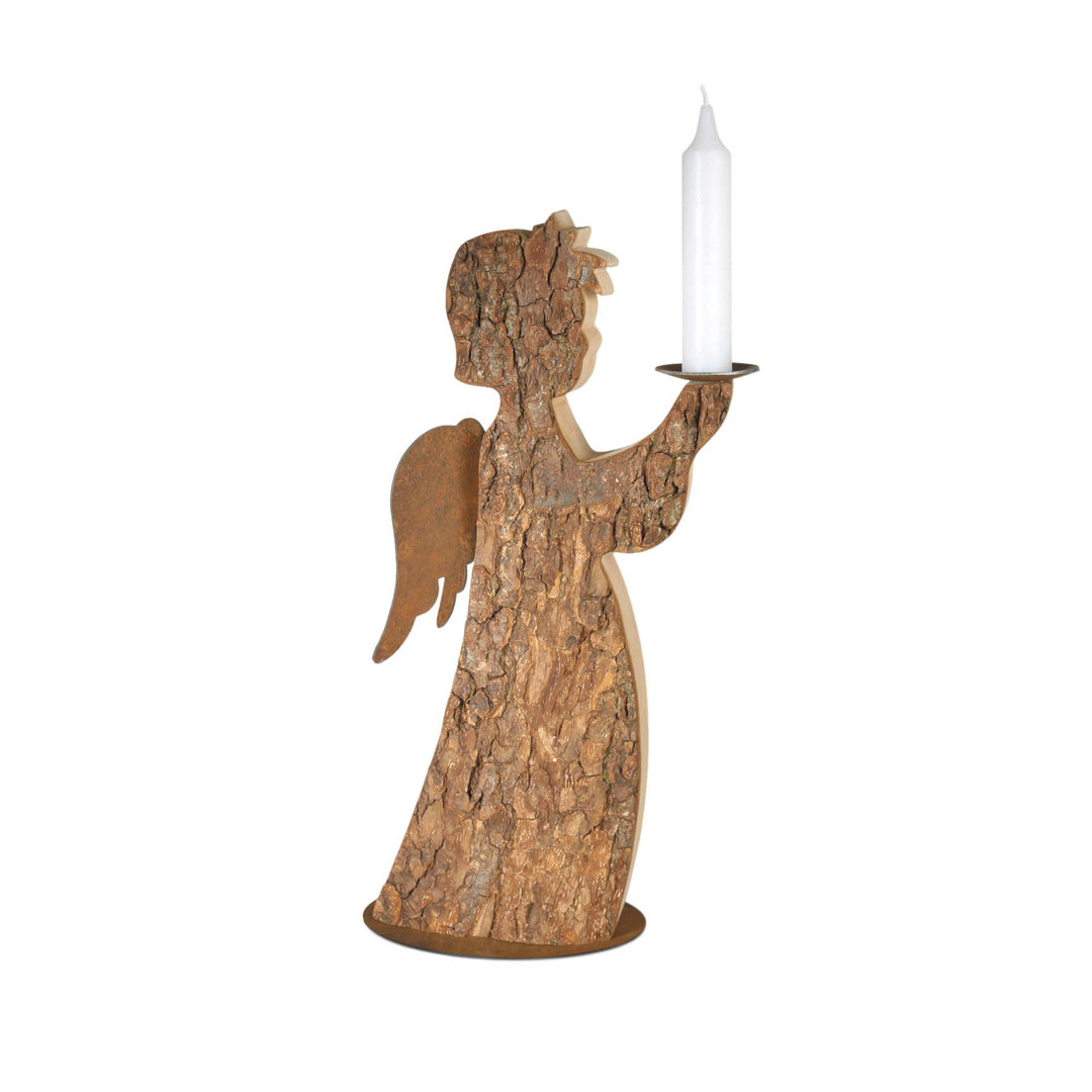 Thankgoods Rindenengel mit Kerze - Geschenkidee