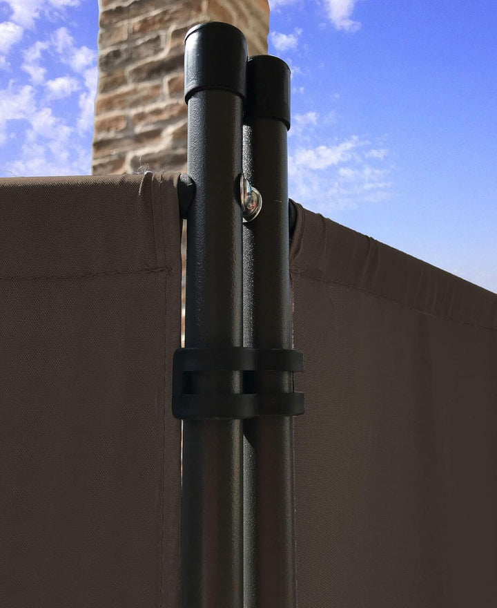 QUICK STAR Paravent 4 Teilig 165 x 220 cm Stoff Raumteiler Trennwand Balkon Sichtschutz Stellwand Fa