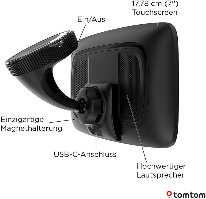 TomTom Pkw-Navi GO Navigator (extra grosses 7-Zoll-Display, Stauvermeidung Dank TomTom Traffic, Kart