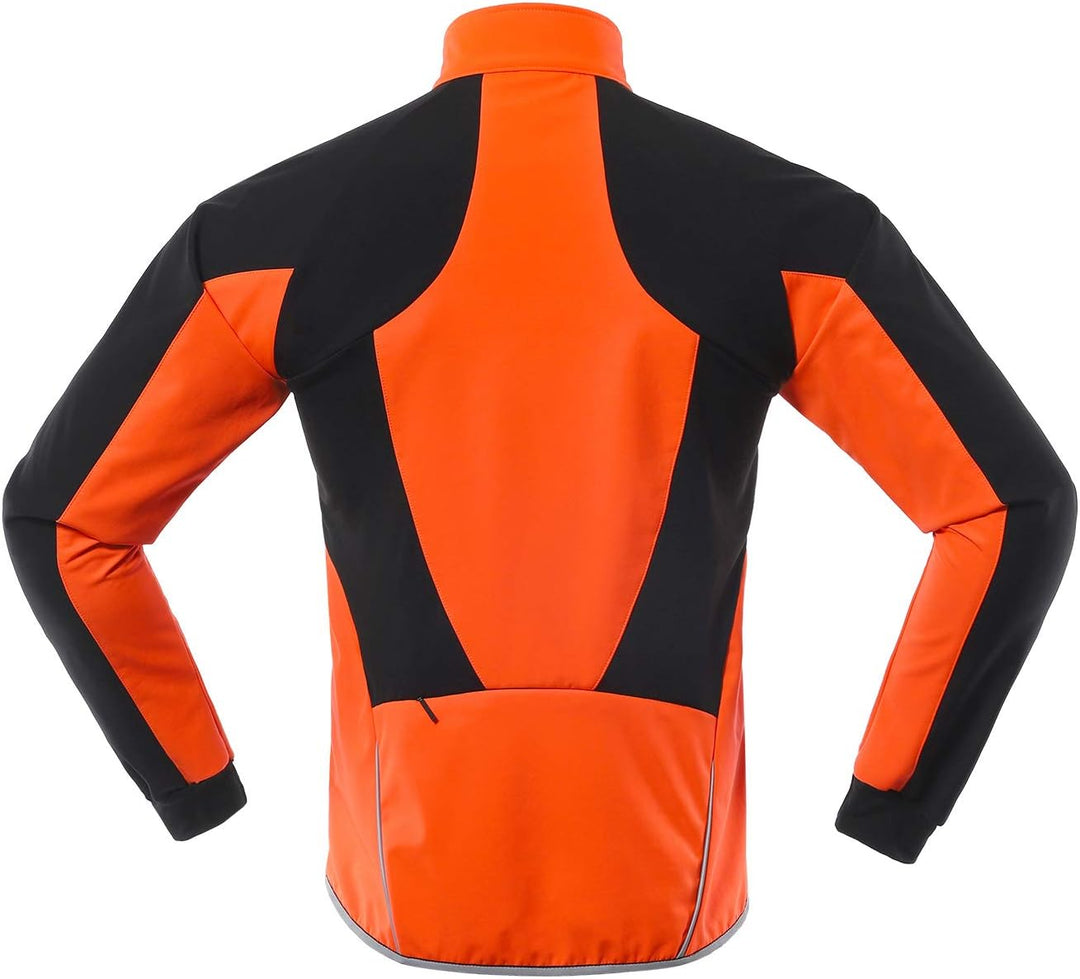 ARSUXEO Herren Winter Fahrradjacke Thermo-Vlies Softshell MTB Fahrrad Outwear Winddicht Wasserdicht