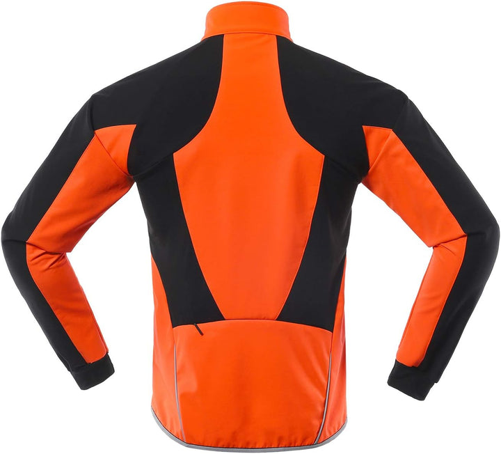 ARSUXEO Herren Winter Fahrradjacke Thermo-Vlies Softshell MTB Fahrrad Outwear Winddicht Wasserdicht