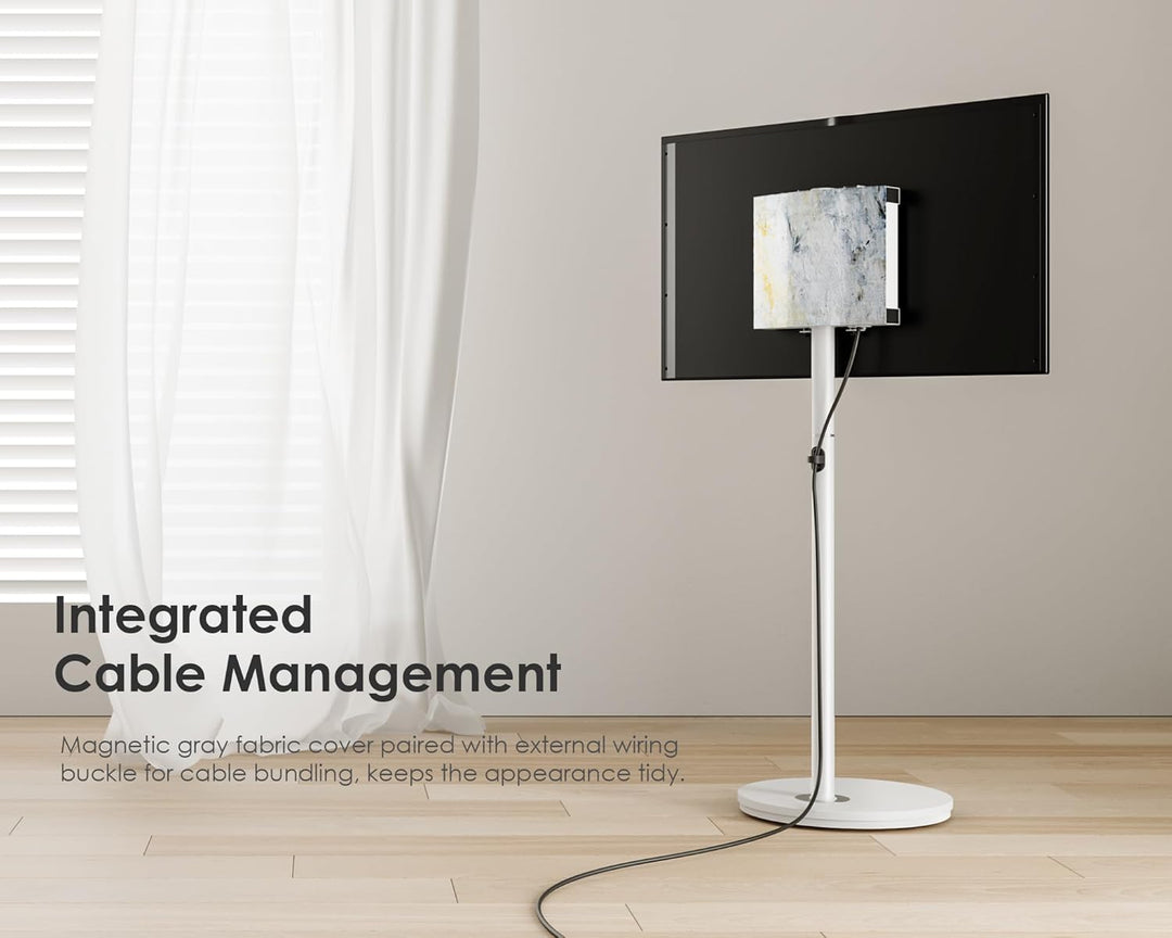 FITUEYES Design TV Ständer Rollbar für 24-48 Zoll Fernseher Mobiler TV Standfuss höhenverstellbar Mo