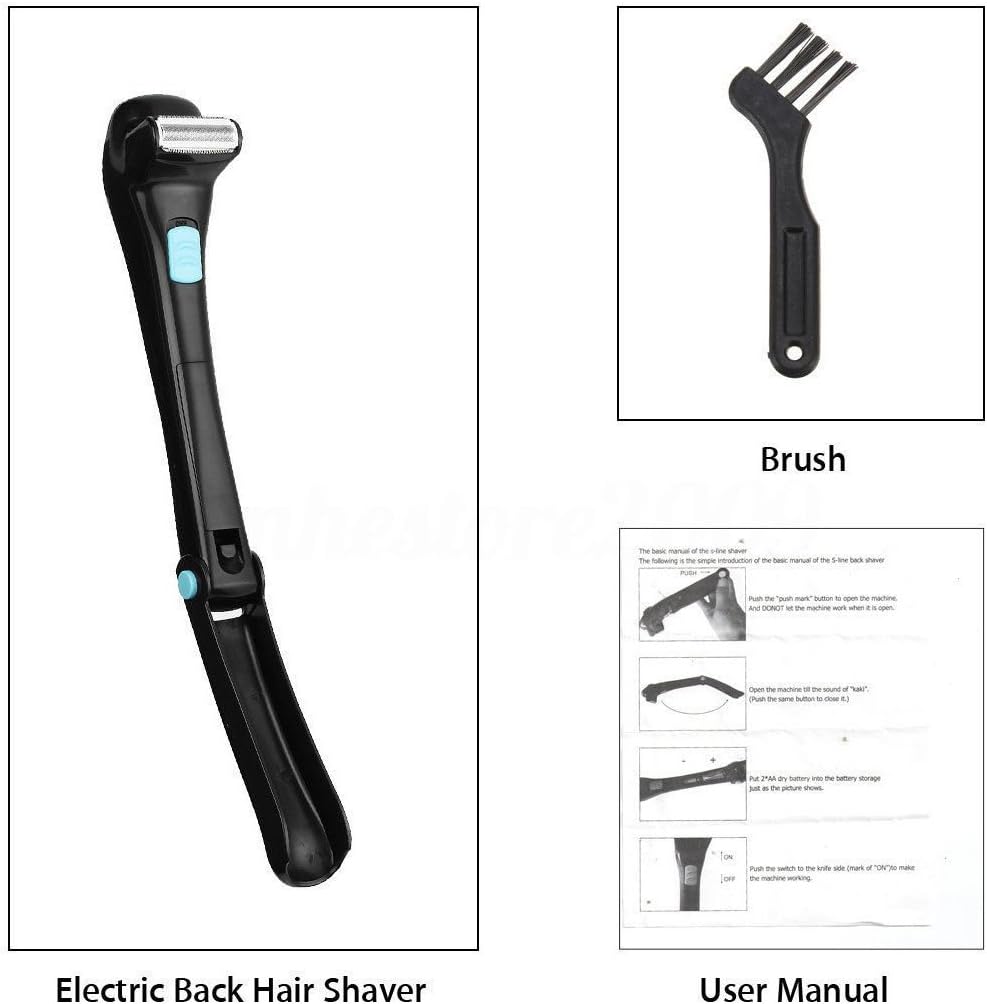 OFKPO Faltbare Herren Rückenrasierer,Elektrische Körper Haar Rasierer Haarentfernung Werkzeug