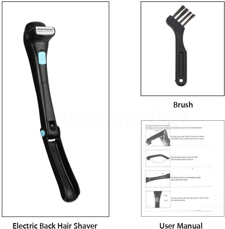 OFKPO Faltbare Herren Rückenrasierer,Elektrische Körper Haar Rasierer Haarentfernung Werkzeug