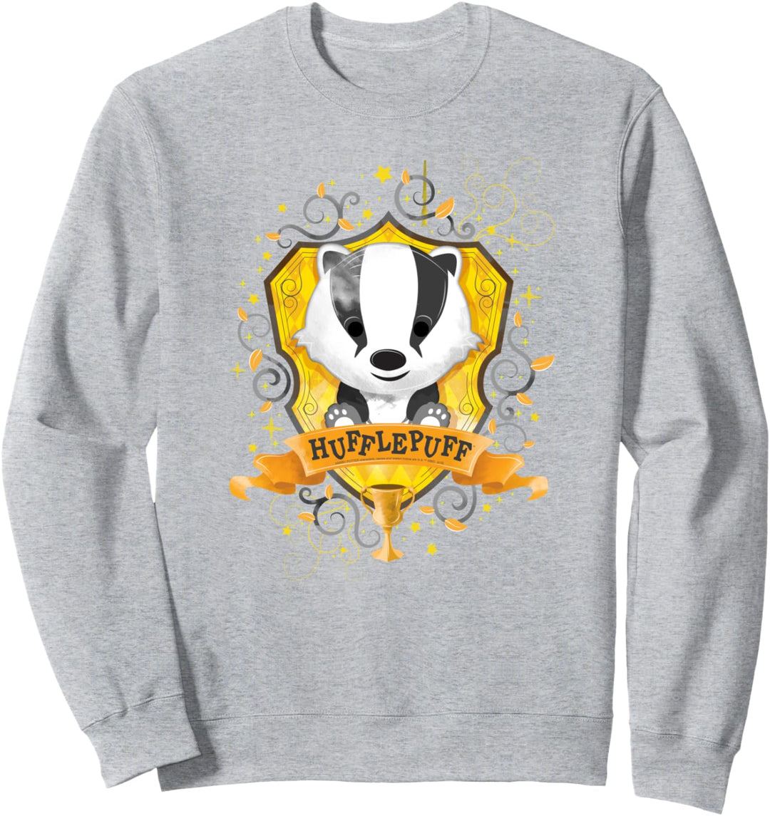 Harry Potter Watercolor Hufflepuff Crest Sweatshirt