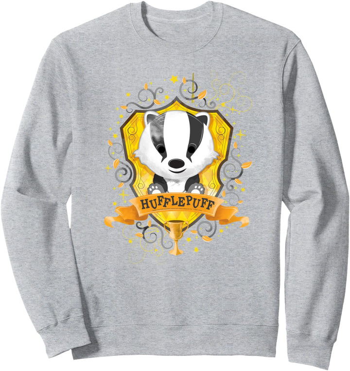 Harry Potter Watercolor Hufflepuff Crest Sweatshirt
