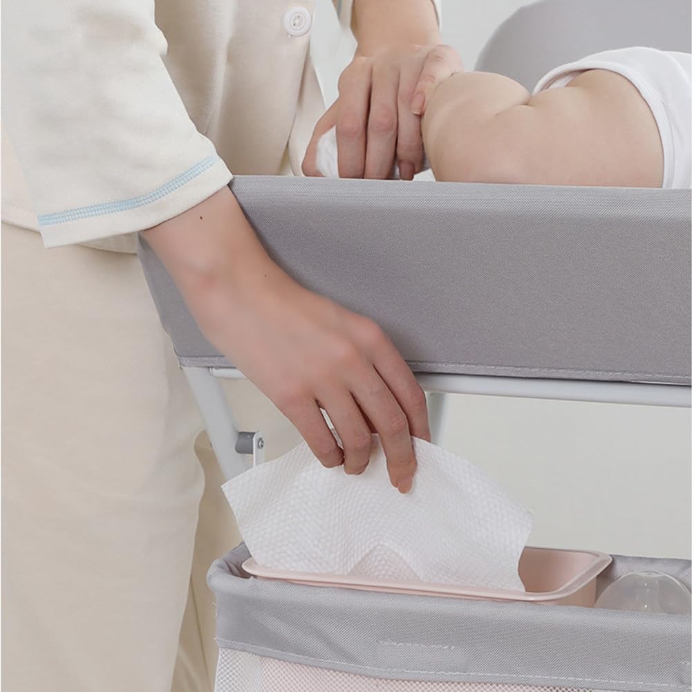 Baby Wickelkombi, Klappbare Wickelkommode, Mobil Wickeltisch für Neugeborene und Kleinkinder, Baby W