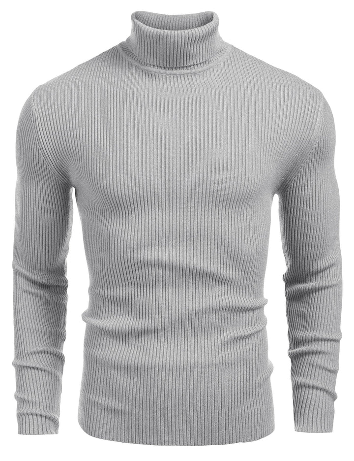 COOFANDY Herren Rollkragen Pullover Langarmshirt Feinstrick Sweater Rollkragen Freizeit Slim fit Bas
