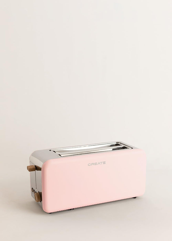 CREATE/PACK TOAST RETRO XL + KETTLE RETRO L/Toaster Pastellrosa mit Wasserkocher Pastellrosa/Wasserk