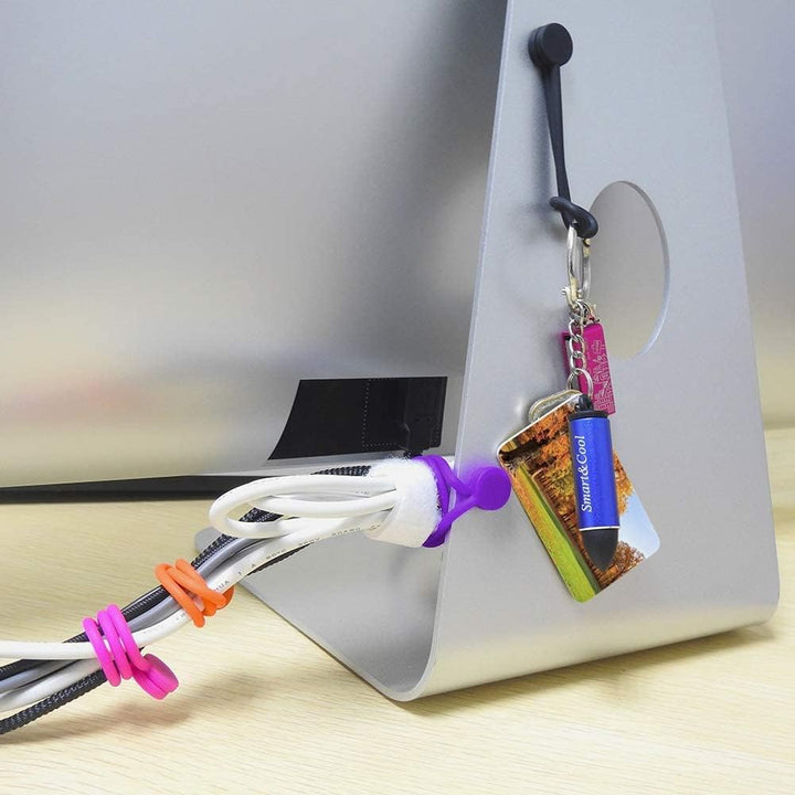 SMART&COOL Wiederverwendbare Magnetische Kabelbinder, Multifunktionale Silikon Magnet Kabelbinder fü