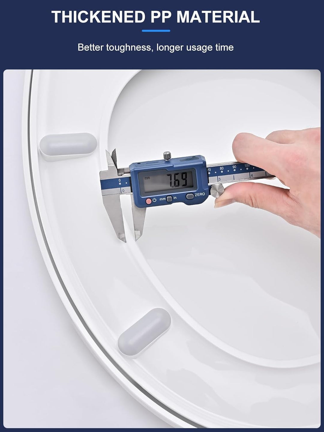 YEAUPE PRO Toilettendeckel mit Absenkautomatik O-Form– WC Sitz aus hochwertigem PP mit Schnellversch