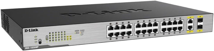 D-Link DGS-1026MP Layer2 PoE+ Gigabit Switch (26-Ports, davon 24 x 10/100/1000 Mbit/s PoE-Ports und