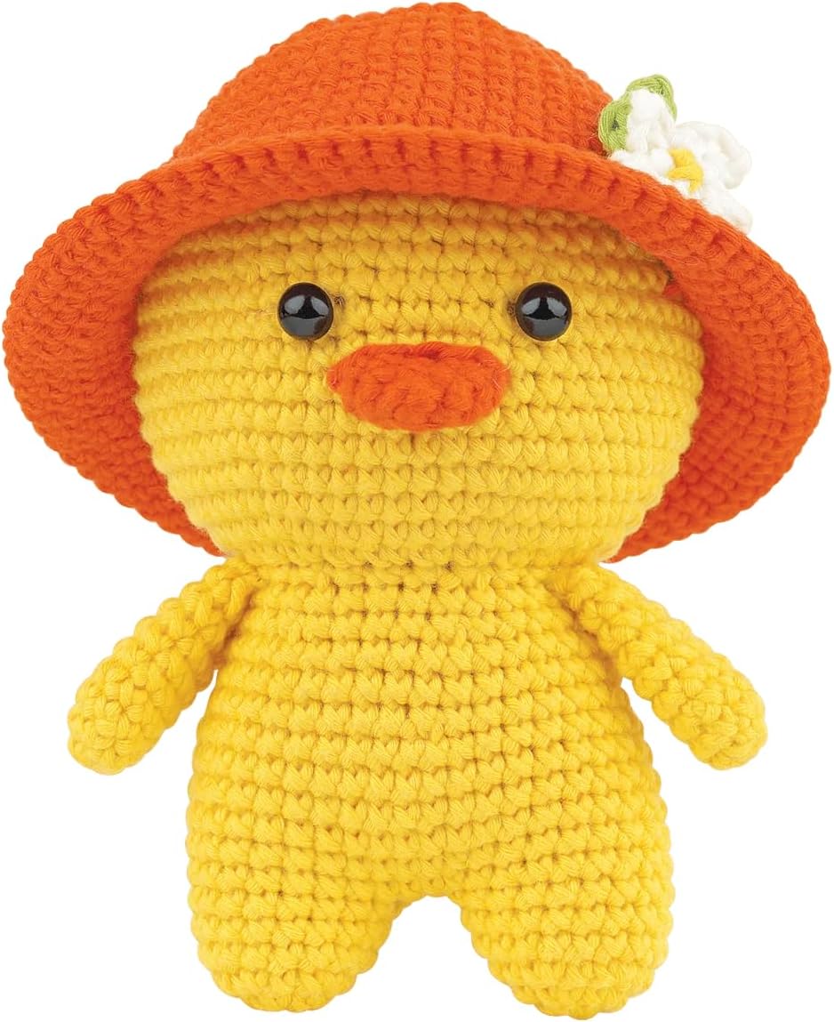 Anchor – Amigurumi Daphne The Duck Kit – komplettes Häkel-Set (Baumwolle, ergonomische Häkelnadeln,