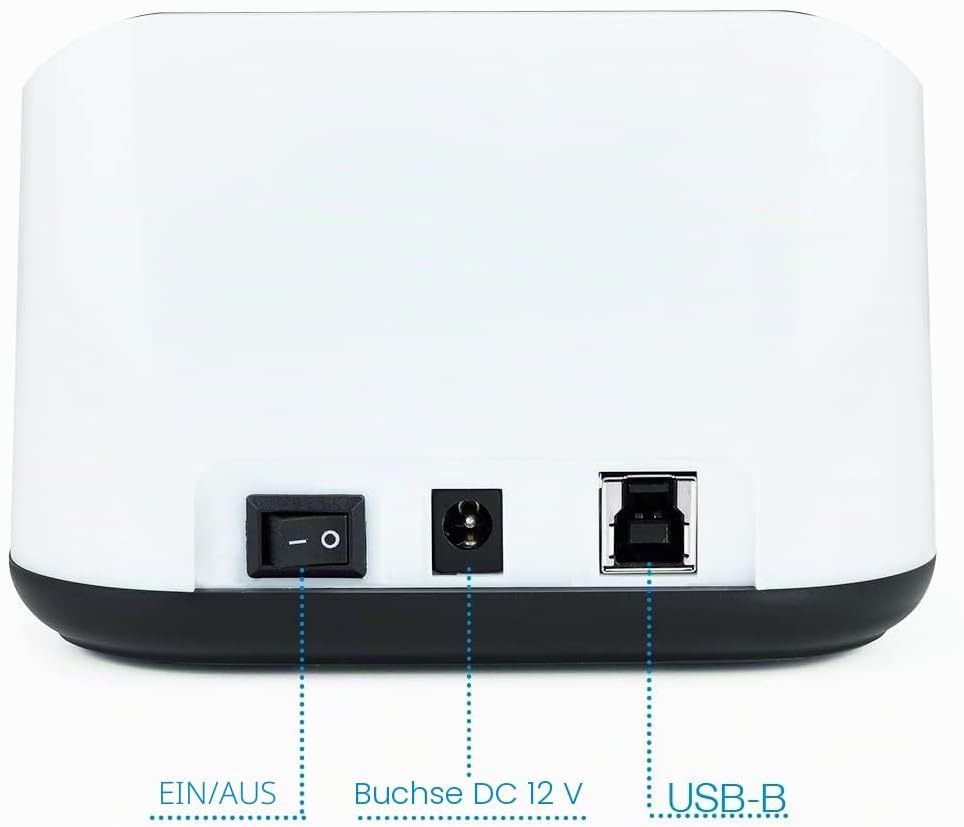 TooQ TQDS-802BW - Dockingstation Anschlussbasis mit doppeltem SATA Schacht für 2,5 und 3,5 Zoll Lauf
