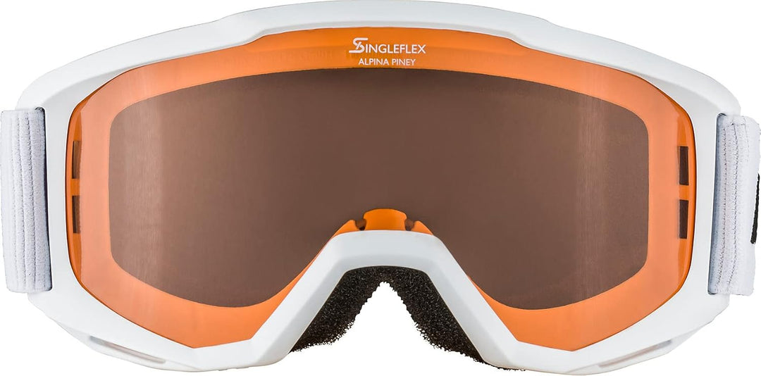 ALPINA PINEY - Beschlagfreie, Extrem Robuste & Bruchsichere Skibrille Mit 100% UV-Schutz Für Kinder
