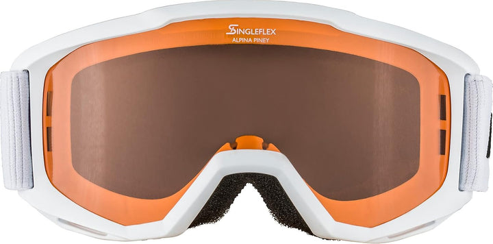 ALPINA PINEY - Beschlagfreie, Extrem Robuste & Bruchsichere Skibrille Mit 100% UV-Schutz Für Kinder