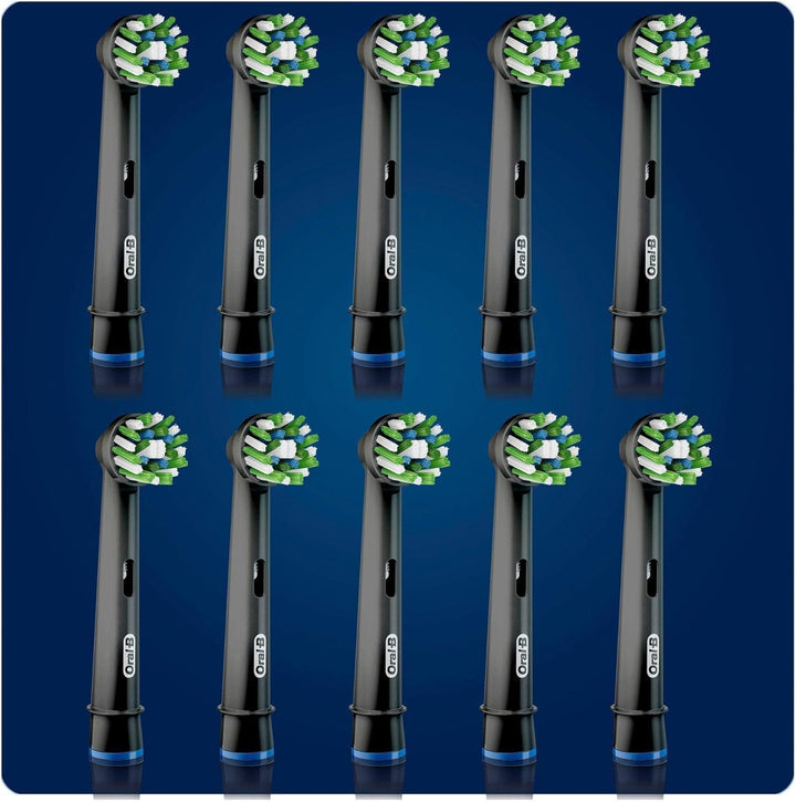 Oral-B CrossAction Black Edition Aufsteckbürsten mit CleanMaximiser-Borsten für ganzheitliche Mundre