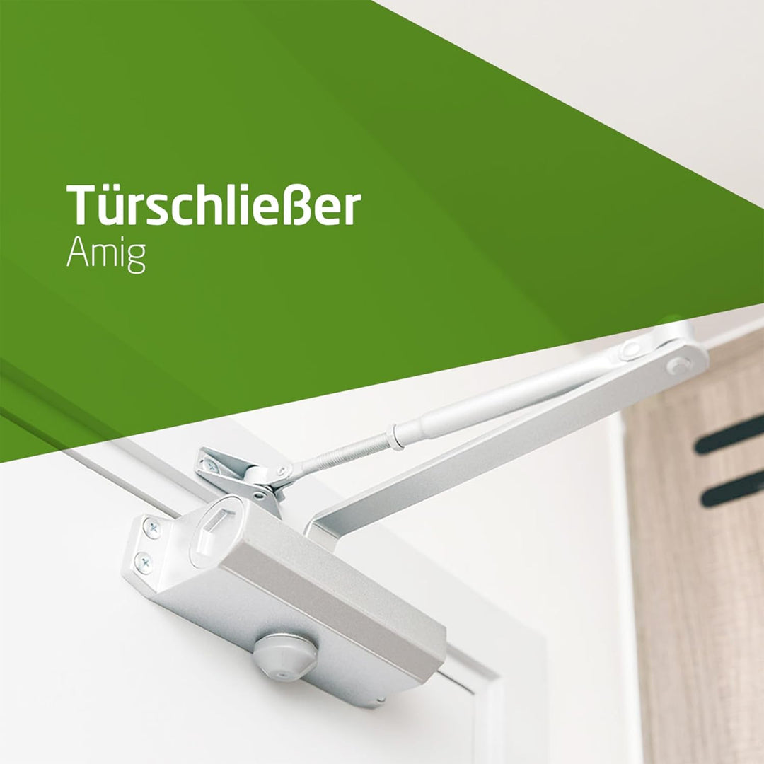 AMIG Türschliesser 20427 777 C/Vorhaltezeit Silber