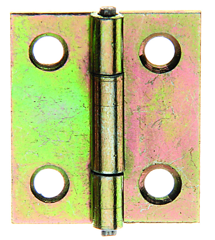 Alberts 849924 Scharnier | schmal | galvanisch gelb verzinkt | 25,5 x 22 mm | 50er Set, 25,5 x 22 mm