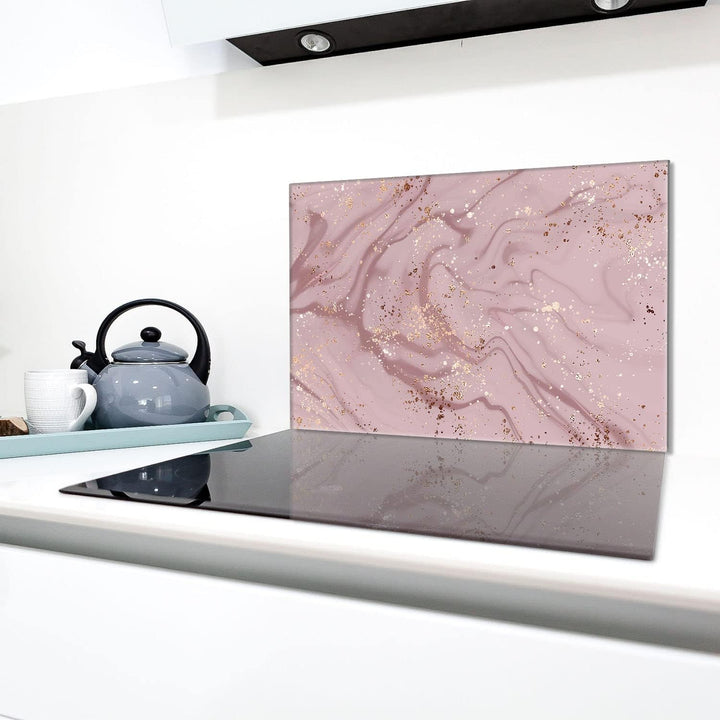 Herdabdeckplatte 80x52 cm 1-teilig Ceranfeldabdeckung Induktion Herdschutz Spritzschutz Glasplatte D