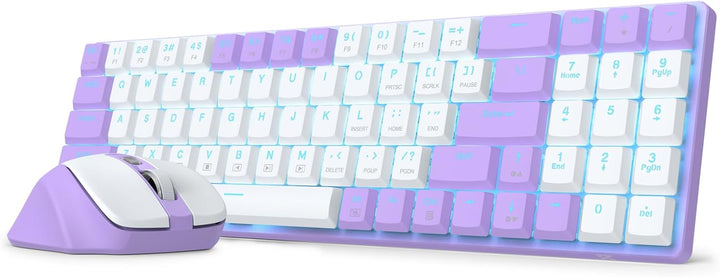 Redragon BS8773 Wireless Tastatur- und Maus-Combo, 78 Tasten, 2,4 GHz Low-Profile Mechanische Tastat