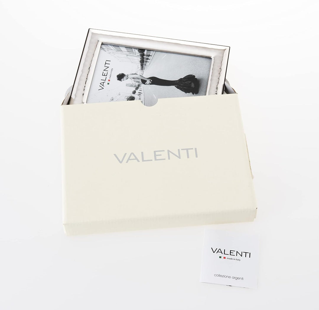 Valenti&Co. - Bilderrahmen - Silber in gehämmerter Optik - glänzend Hochzeit, zum Geburtstag von Fre