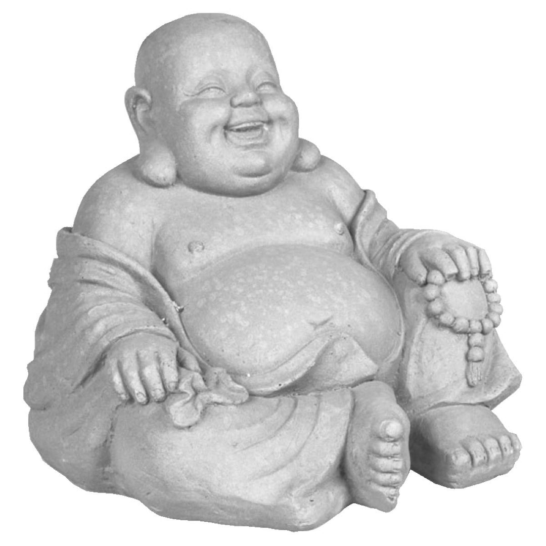 STONE-LITE Garten-Ornament Fat Laughing Happy Buddha Fibreclay Statue