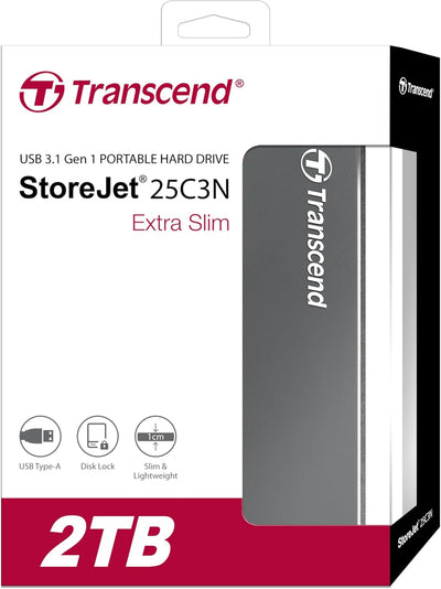 Transcend 2TB USB 3.1 Gen 1 SJ25C3N StoreJet 25C3N externe Festplatte TS2TSJ25C3N, 2TB