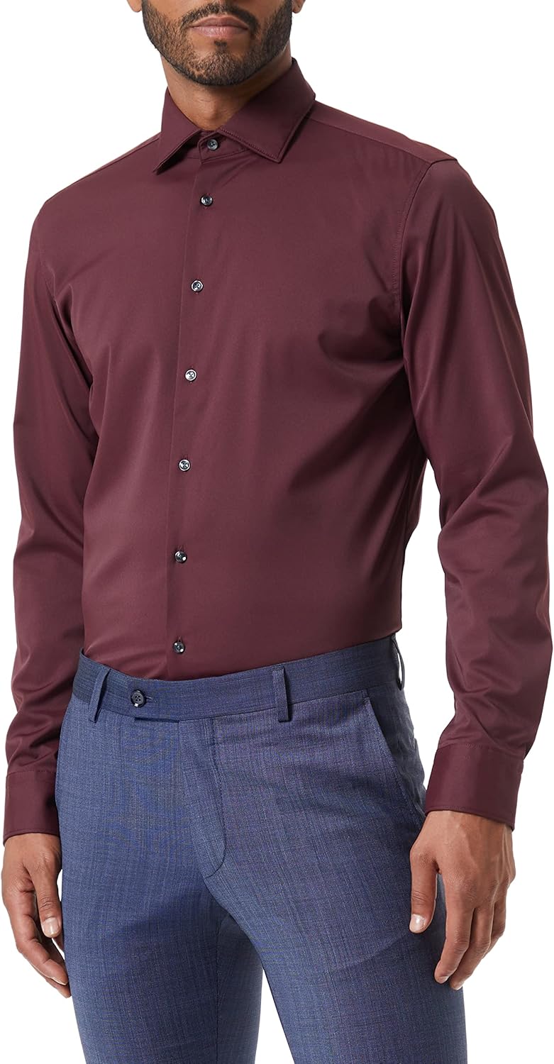 Seidensticker Herren Hemd 42 Beere, 42 Beere