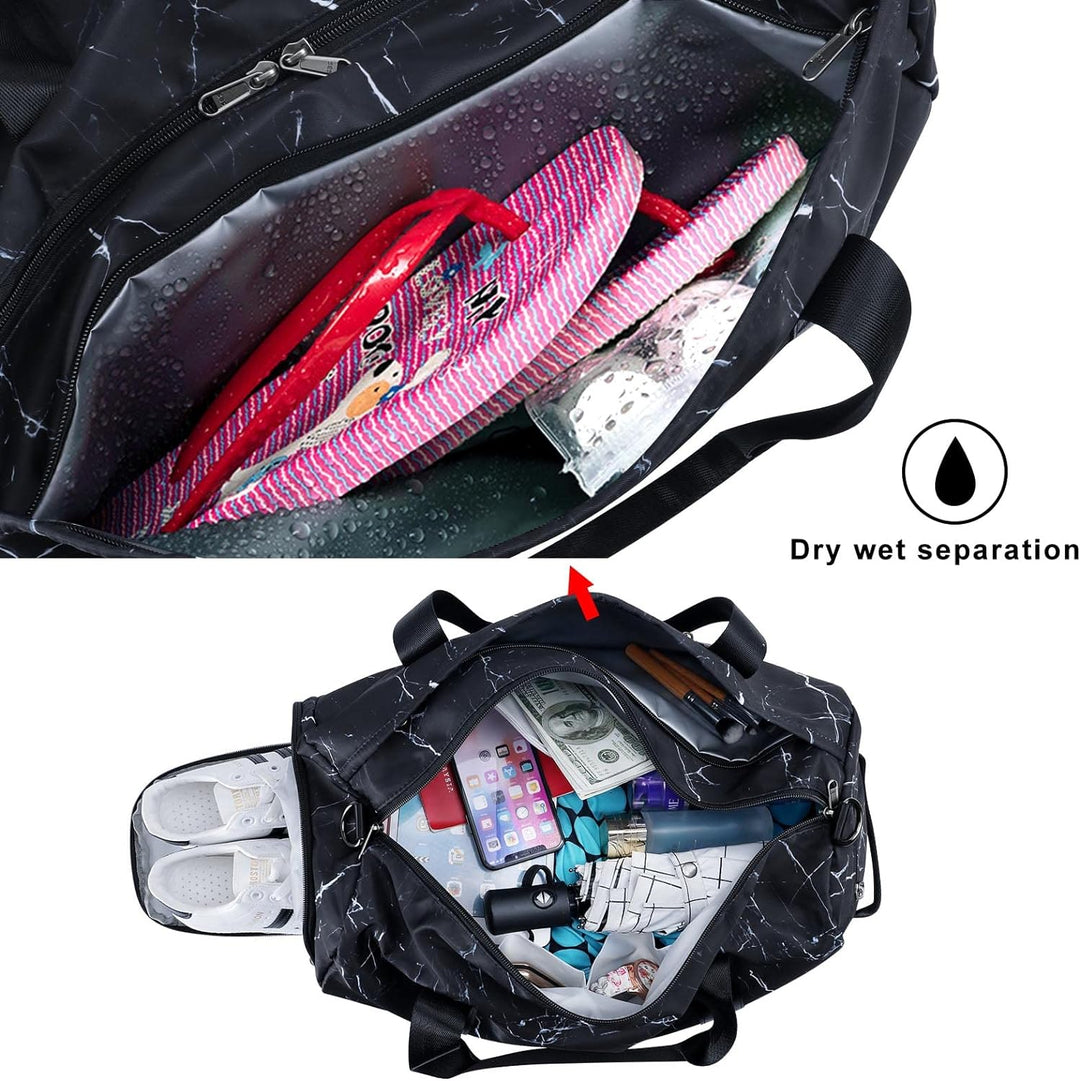 HAWEE Reisetasche Gross Herren Sporttasche Weekender Damen Faltbare Gym Bag mit Schuhfach & Nassfach