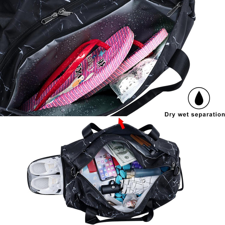 HAWEE Reisetasche Gross Herren Sporttasche Weekender Damen Faltbare Gym Bag mit Schuhfach & Nassfach