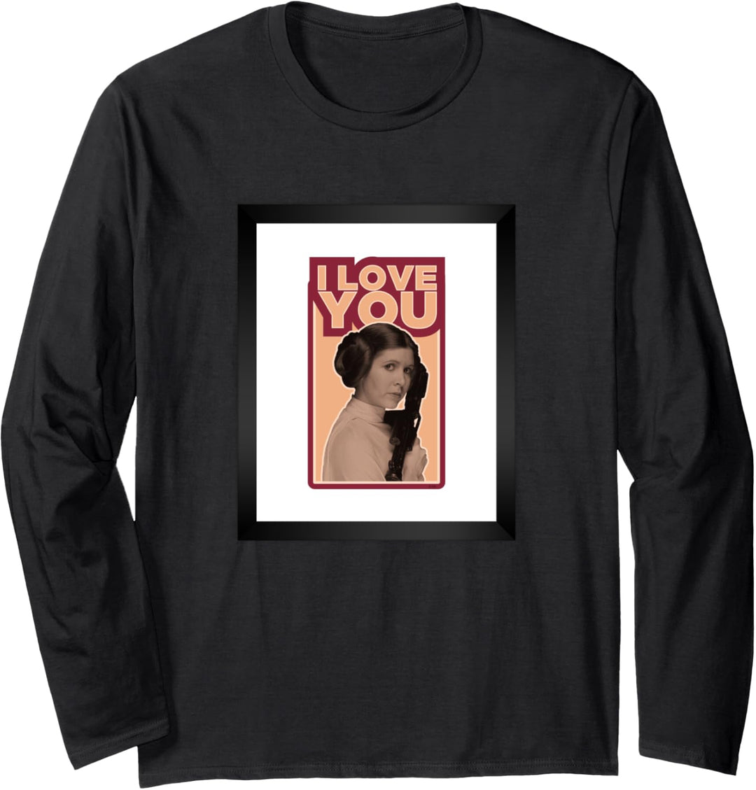 Star Wars Leia I LOVE YOU Iconic Ep.5 Quote Langarmshirt