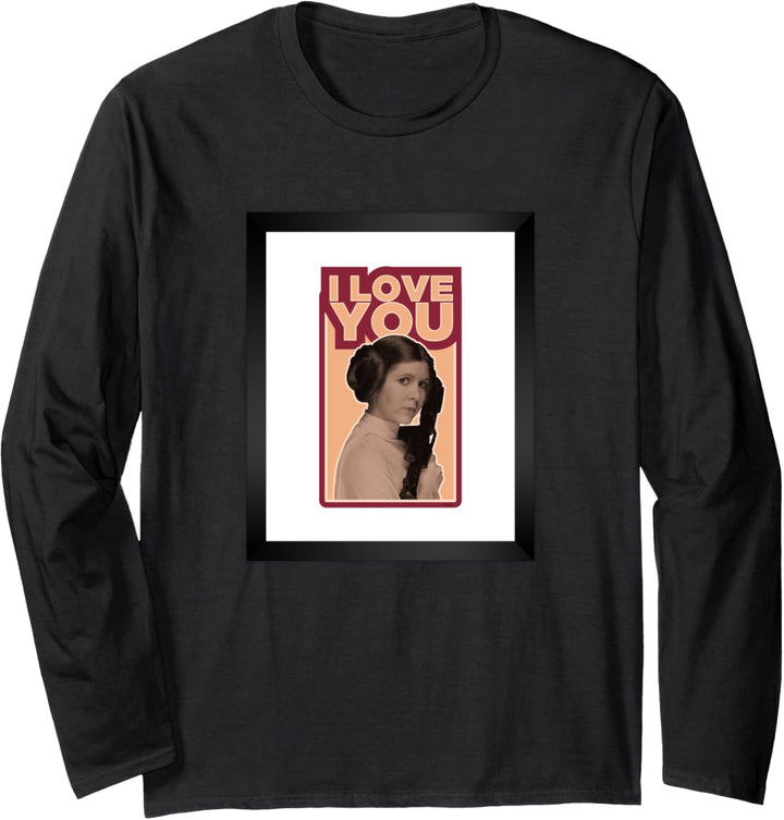 Star Wars Leia I LOVE YOU Iconic Ep.5 Quote Langarmshirt