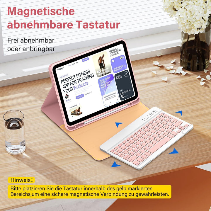 aMZCaSE Tastatur Hülle für iPad Air 5 und 4 Gen 10,9" 2024/2022/2020,iPad Pro 11" Tastatur Hülle 202