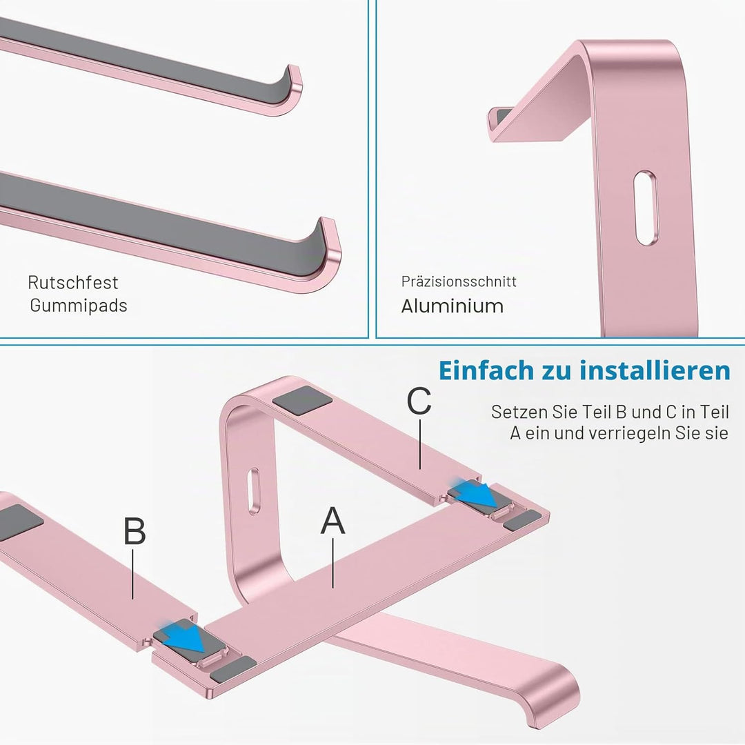OMOTON Laptop Ständer, Notebook Ständer mit Belüftung, Universal PC Riser Ergonomisch Laptop Halteru