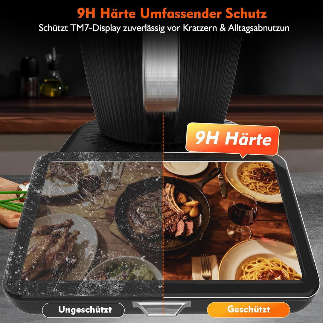HAFOEEP 2-Stück Displayschutz für Thermomix TM7 Schutzfolie Schutzglas für Panzerglas tm7 Zubehör, U