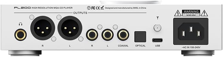 S.M.S.L PL200 MQA-CD Player, Hi-End Class CD Programm Flaggschiff DAC Chip AK4499EX, High-End Blueto