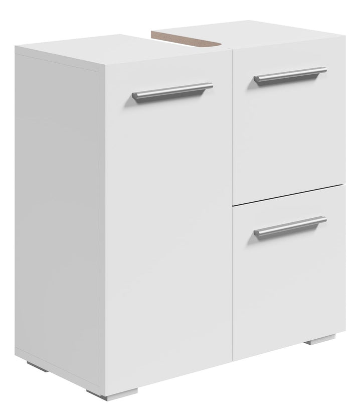 Badezimmer Badmöbel Mars - Weiss - Unterschrank Badmöbelset Badschrank Schrank Waschbeckenunterschra