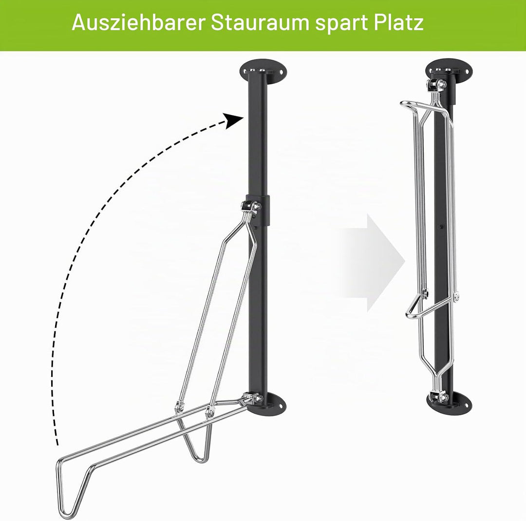 Fahrradständer – Fahrrad Wandhalterung ohne Schweres Heben für Rennräder, Hybridräder, Trägt 35 kg,