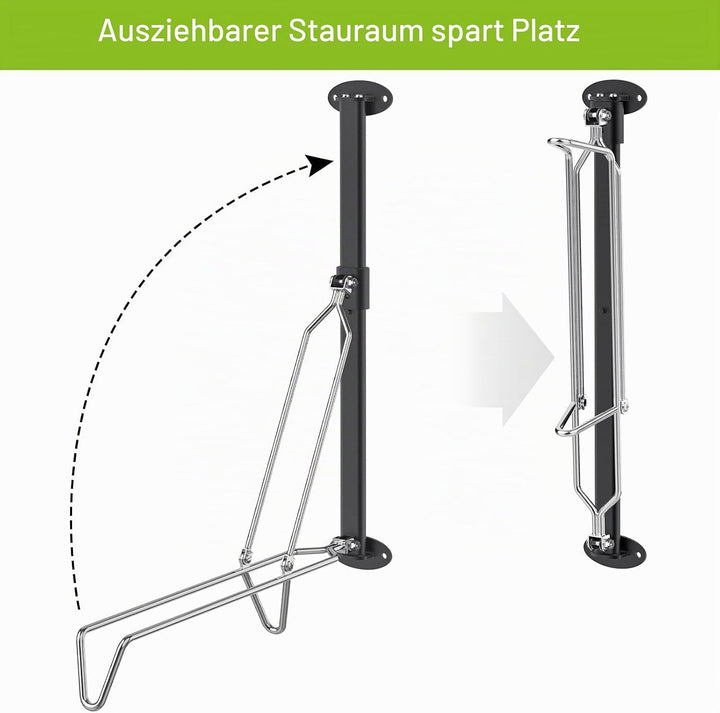 Fahrradständer – Fahrrad Wandhalterung ohne Schweres Heben für Rennräder, Hybridräder, Trägt 35 kg,