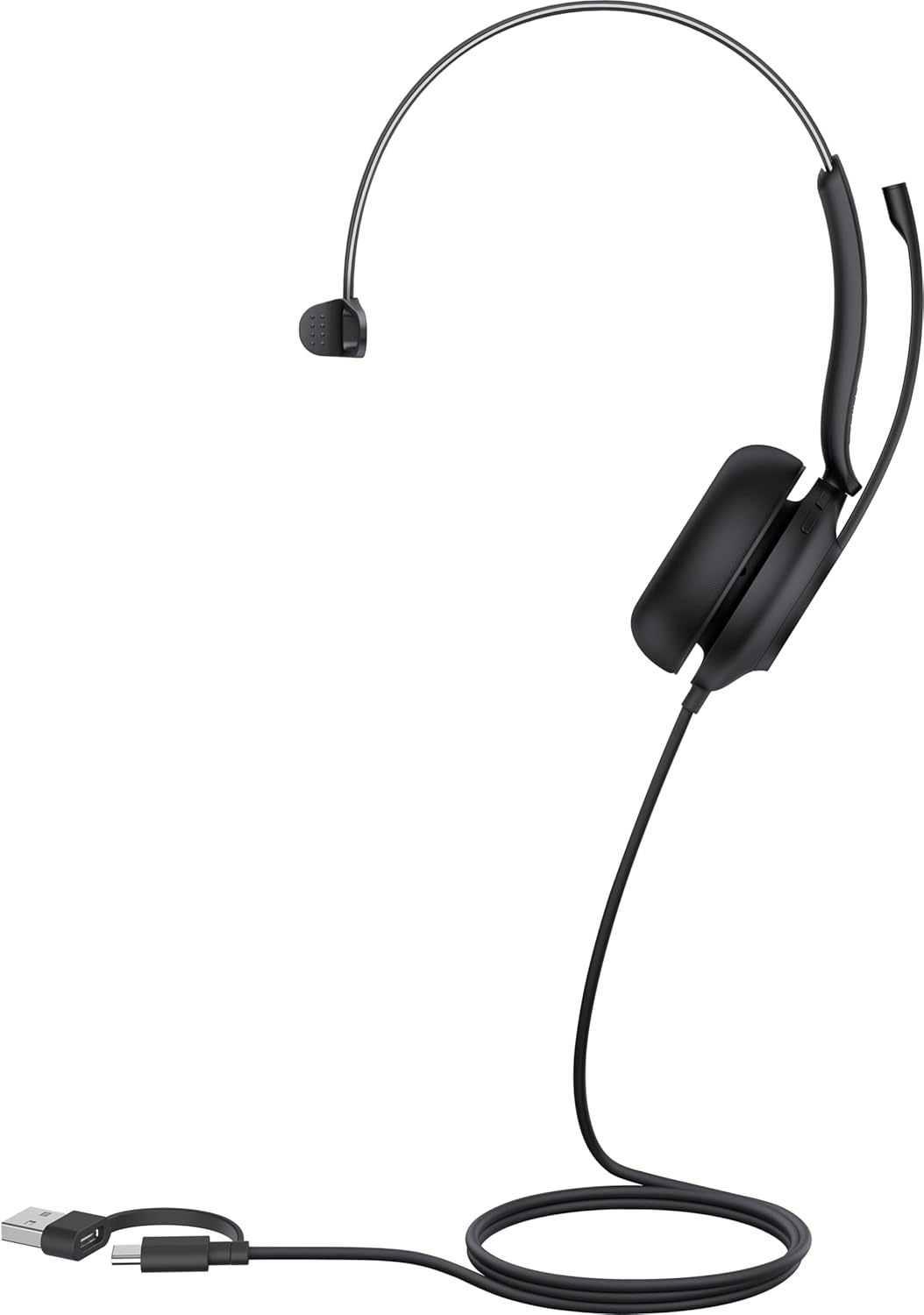 Yealink UH35 USB Headset mit Mikrofon, Mono Headset mit Geräuschunterdrückung, Computer Headset für