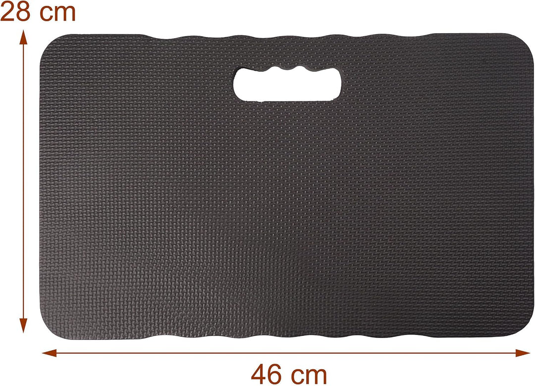 Relaxdays Kniekissen, 2er Set, Garten, Werkstatt, Yoga, Schaumstoff, Tragegriffe, HBT 4 x 46 x 28 cm